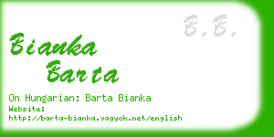 bianka barta business card